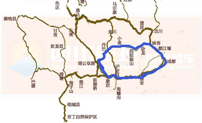 川西小环线地图
